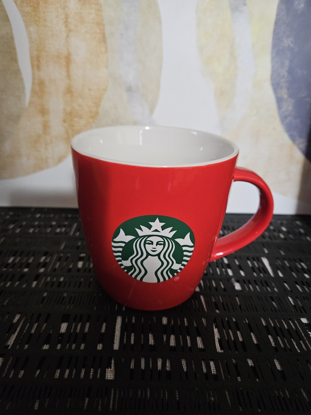 Starbucks Red Ceramic Logo Mug - Classic Holiday Style